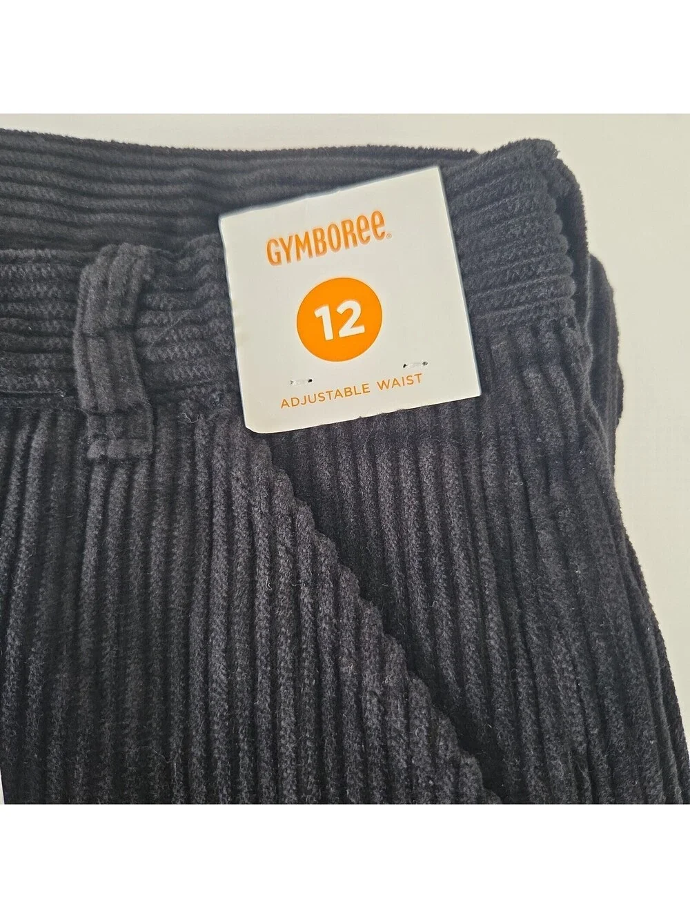 Gymboree Corduroy Pants Black Boy's 12 With Adjustable Waist